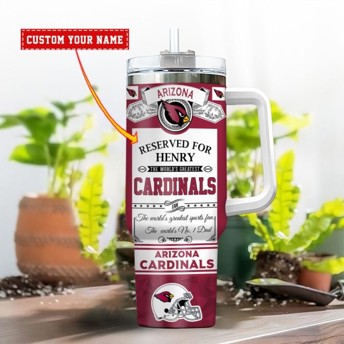 Arizona Cardinals Nfl Father #8217;S Day Custom Stanley Quencher 40Oz Stainless Steel