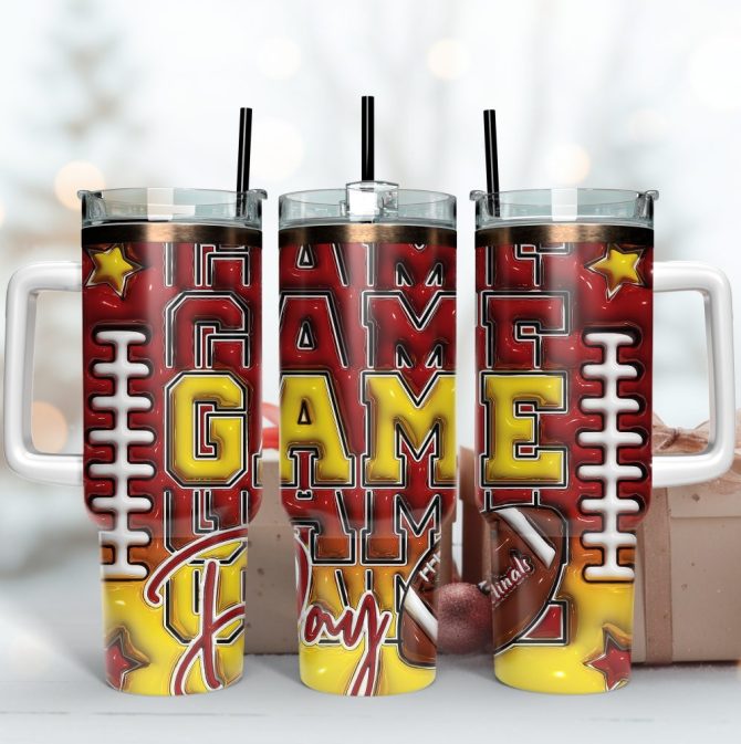 Arizona Cardinals Nfl Game Day Custom Stanley Quencher 40Oz Stainless Steel Tumbler With Handle