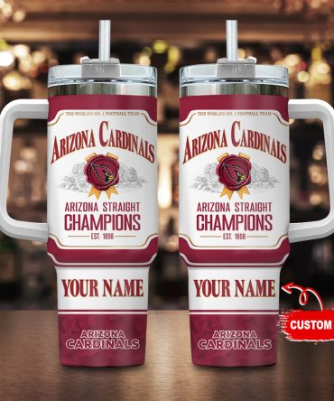 Arizona Cardinals Nfl Jim Beam Custom Stanley Quencher 40Oz Stainless Steel Tumbler With Handle