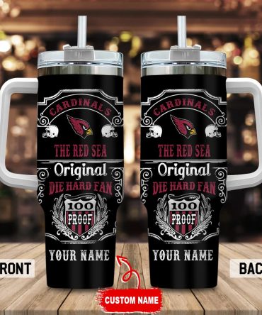 Arizona Cardinals Nfl Original Diehard Fan Custom Stanley Quencher 40Oz Stainless Steel Tumbler With Handle