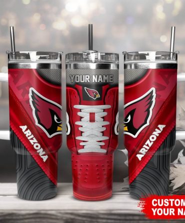 Arizona Cardinals Nfl Sneaker Custom Stanley Quencher 40Oz Stainless Steel Tumbler With Handle