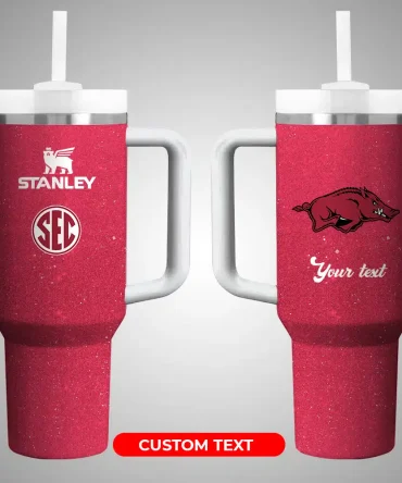 Arkansas Razorbacks Ncaa Custom Stanley Quencher 40Oz Stainless Steel