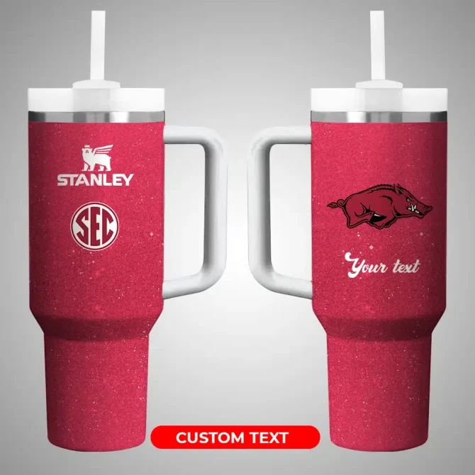Arkansas Razorbacks Ncaa Custom Stanley Quencher 40Oz Stainless Steel