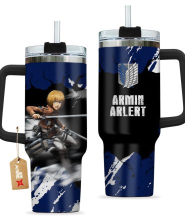 Armin Arlert Attack On Titan Anime Custom Stanley Quencher 40Oz Stainless Steel Tumbler With Handle