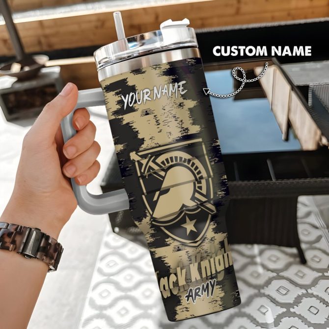 Army Black Knights Ncaa Custom Stanley Quencher 40Oz Stainless Steel Tumbler With Handle