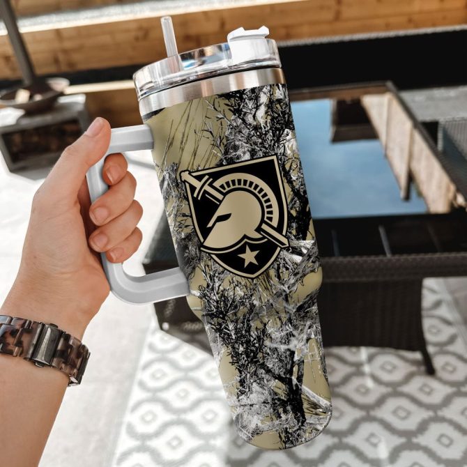 Army Black Knights Ncaa Hunting Custom Stanley Quencher 40Oz Stainless Steel Tumbler With Handle - Image 2