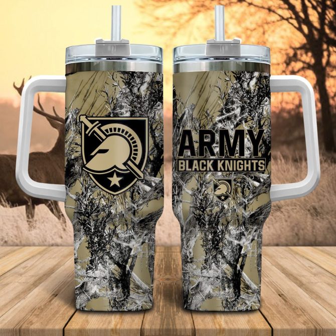 Army Black Knights Ncaa Hunting Custom Stanley Quencher 40Oz Stainless Steel Tumbler With Handle