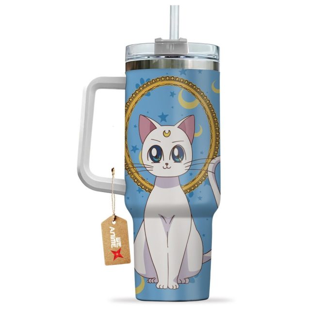 Artemis Sailor Moon Anime Custom Stanley Quencher 40Oz Stainless Steel Tumbler With Handle - Image 3
