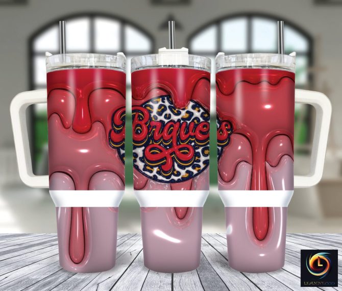 Atlanta Braves Mlb Custom Stanley Quencher 40Oz Stainless Steel Tumbler With Handle