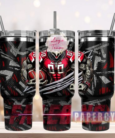 Atlanta Falcons Custom Stanley Quencher 40Oz Stainless Steel Tumbler With Handle