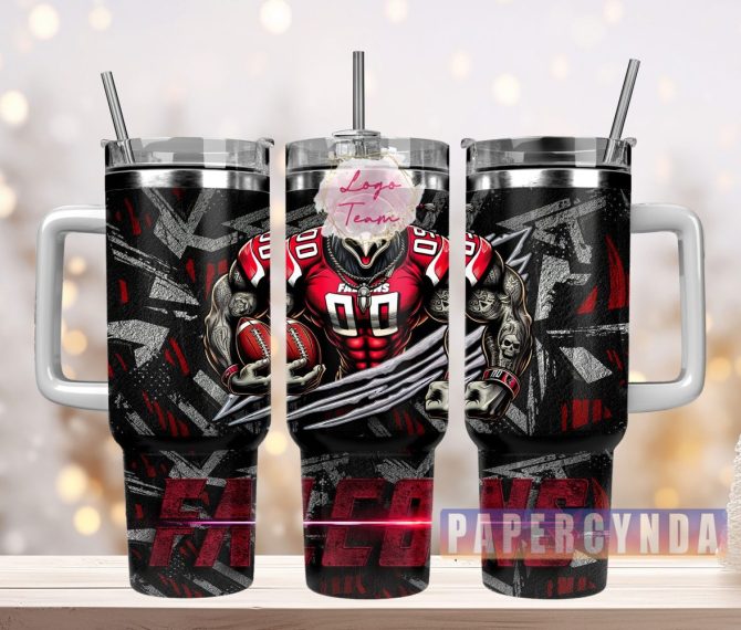 Atlanta Falcons Custom Stanley Quencher 40Oz Stainless Steel Tumbler With Handle