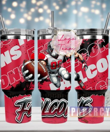 Atlanta Falcons Custom Stanley Quencher 40Oz Stainless Steel Tumbler With Handle