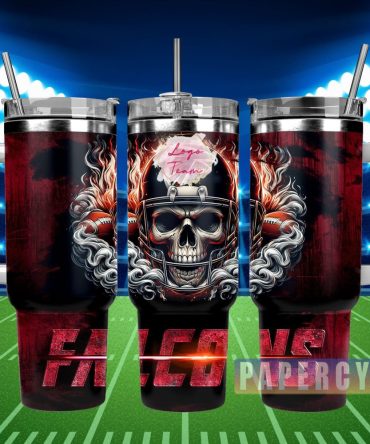 Atlanta Falcons Custom Stanley Quencher 40Oz Stainless Steel Tumbler With Handle