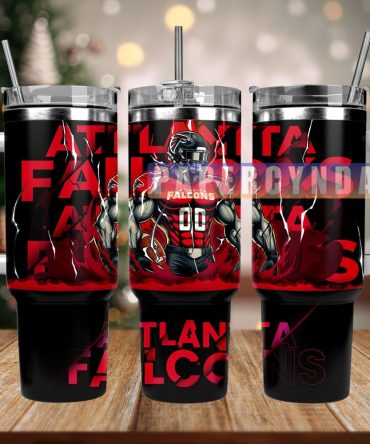 Atlanta Falcons Custom Stanley Quencher 40Oz Stainless Steel Tumbler With Handle