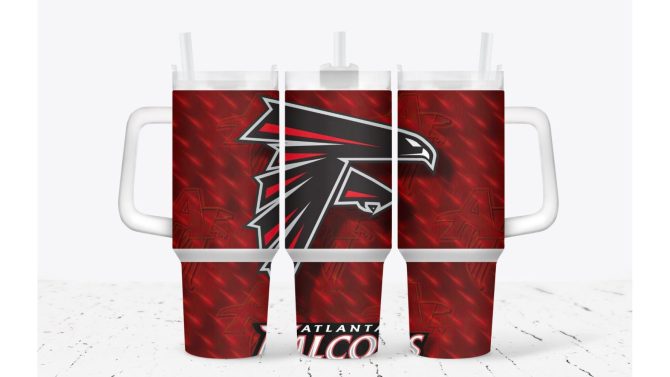 Atlanta Falcons Football Nfl Custom Stanley Quencher 40Oz Stainless Steel Tumbler With Handle