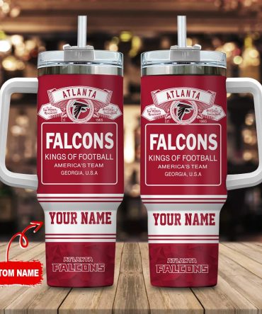 Atlanta Falcons Nfl Bud Light Custom Stanley Quencher 40Oz Stainless Steel Tumbler With Handle