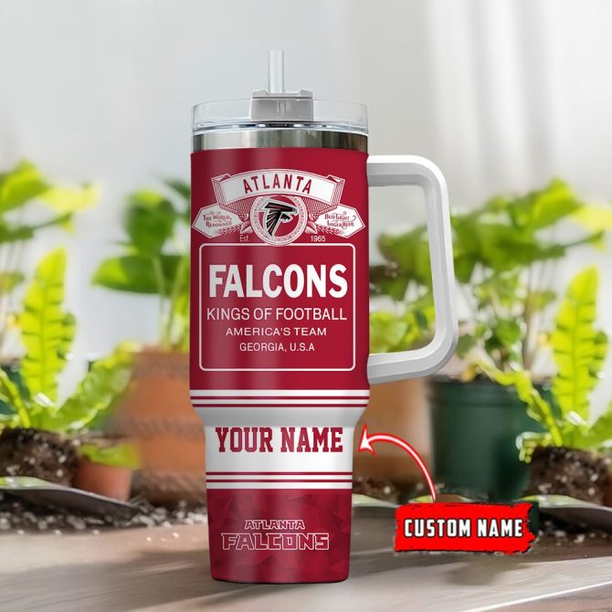 Atlanta Falcons Nfl Bud Light Custom Stanley Quencher 40Oz Stainless Steel Tumbler With Handle - Image 2