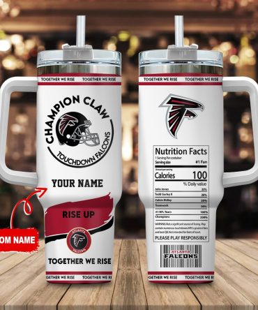 Atlanta Falcons Nfl Champion Claw Custom Stanley Quencher 40Oz Stainless Steel Tumbler With Handle
