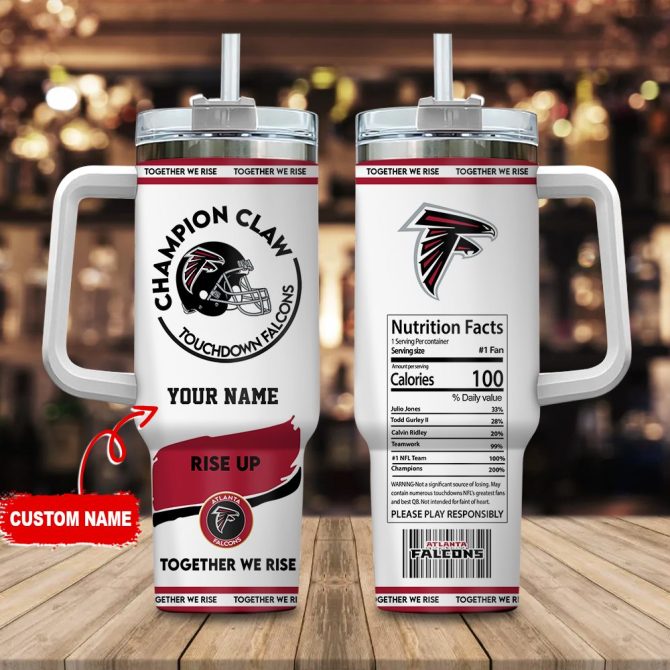 Atlanta Falcons Nfl Champion Claw Custom Stanley Quencher 40Oz Stainless Steel Tumbler With Handle