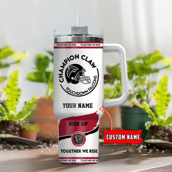 Atlanta Falcons Nfl Champion Claw Custom Stanley Quencher 40Oz Stainless Steel Tumbler With Handle - Image 2