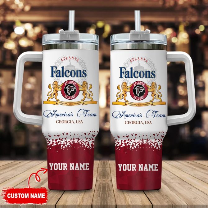 Atlanta Falcons Nfl Champions Modelo Custom Stanley Quencher 40Oz Stainless Steel Tumbler With Handle