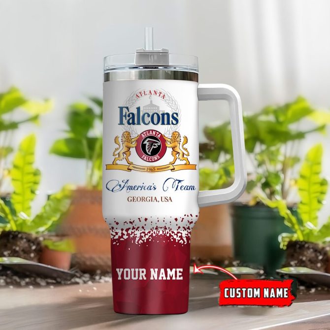 Atlanta Falcons Nfl Champions Modelo Custom Stanley Quencher 40Oz Stainless Steel Tumbler With Handle - Image 2