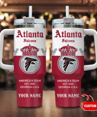 Atlanta Falcons Nfl Corona Extra Custom Stanley Quencher 40Oz Stainless Steel Tumbler With Handle