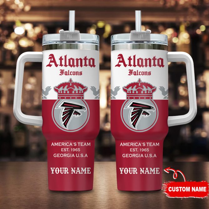 Atlanta Falcons Nfl Corona Extra Custom Stanley Quencher 40Oz Stainless Steel Tumbler With Handle