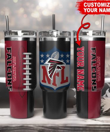 Atlanta Falcons Nfl Custom Stanley Quencher 40Oz Stainless Steel Tumbler With Handle