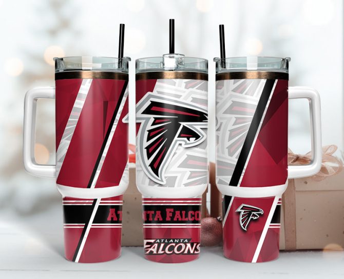 Atlanta Falcons Nfl Custom Stanley Quencher 40Oz Stainless Steel Tumbler With Handle