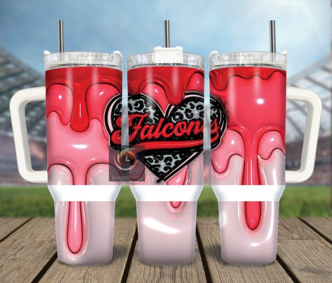 Atlanta Falcons Nfl Custom Stanley Quencher 40Oz Stainless Steel Tumbler With Handle