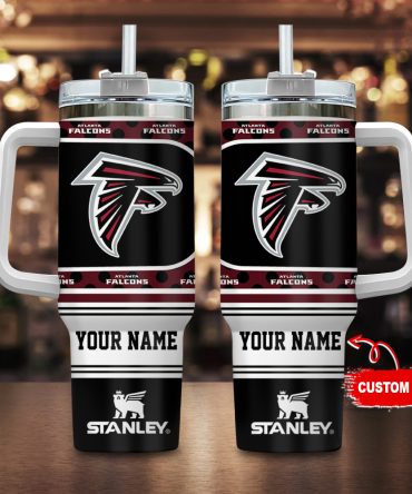 Atlanta Falcons Nfl Custom Stanley Quencher 40Oz Stainless Steel Tumbler With Handle