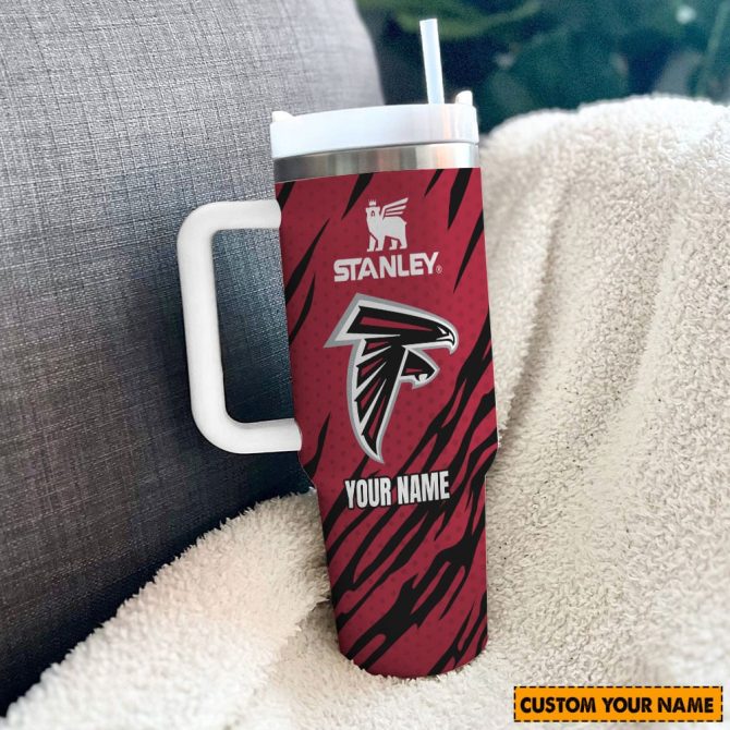 Atlanta Falcons Nfl Custom Stanley Quencher 40Oz Stainless Steel Tumbler With Handle - Image 2