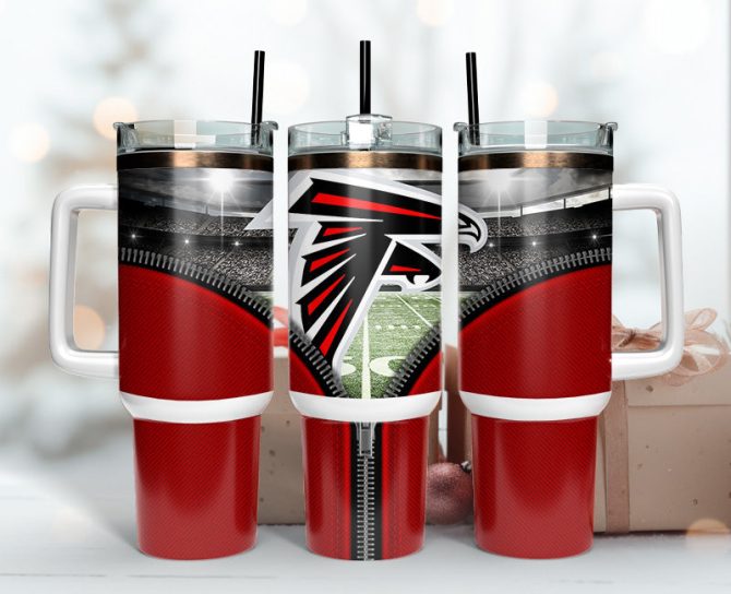 Atlanta Falcons Nfl Custom Stanley Quencher 40Oz Stainless Steel Tumbler With Handle
