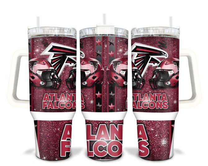 Atlanta Falcons Nfl Custom Stanley Quencher 40Oz Stainless Steel Tumbler With Handle