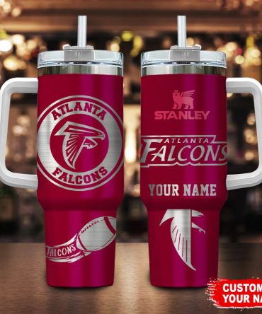 Atlanta Falcons Nfl Custom Stanley Quencher 40Oz Stainless Steel Tumbler With Handle