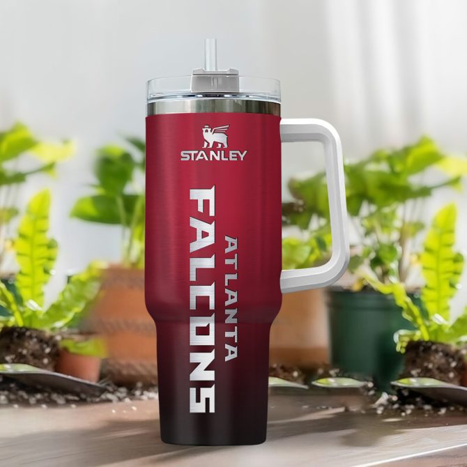 Atlanta Falcons Nfl Custom Stanley Quencher 40Oz Stainless Steel Tumbler With Handle - Image 2