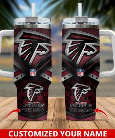 Atlanta Falcons Nfl Custom Stanley Quencher 40Oz Stainless Steel Tumbler With Handle