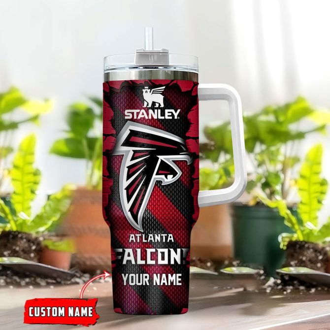 Atlanta Falcons Nfl Custom Stanley Quencher 40Oz Stainless Steel Tumbler With Handle - Image 2