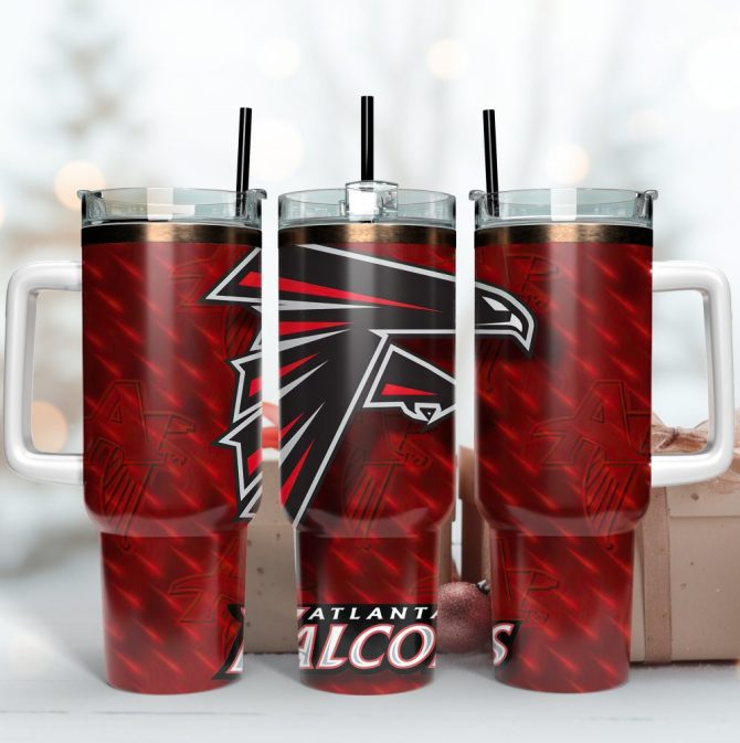 Atlanta Falcons Nfl Custom Stanley Quencher 40Oz Stainless Steel Tumbler With Handle