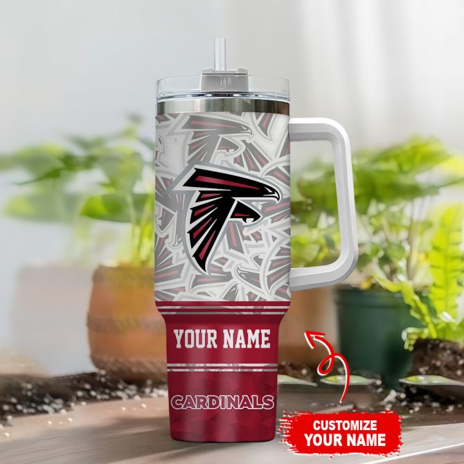 Atlanta Falcons Nfl Custom Stanley Quencher 40Oz Stainless Steel Tumbler With Handle - Image 2