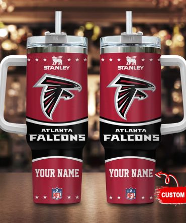 Atlanta Falcons Nfl Custom Stanley Quencher 40Oz Stainless Steel Tumbler With Handle