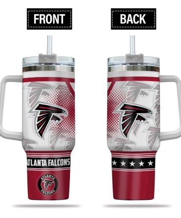 Atlanta Falcons Nfl Custom Stanley Quencher 40Oz Stainless Steel Tumbler With Handle