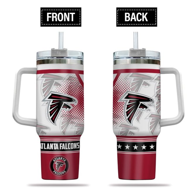 Atlanta Falcons Nfl Custom Stanley Quencher 40Oz Stainless Steel Tumbler With Handle
