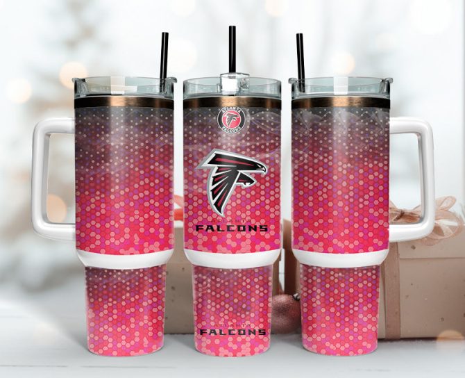 Atlanta Falcons Nfl Custom Stanley Quencher 40Oz Stainless Steel Tumbler With Handle