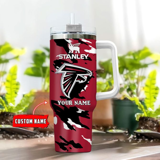 Atlanta Falcons Nfl Custom Stanley Quencher 40Oz Stainless Steel Tumbler With Handle - Image 2