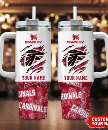 Atlanta Falcons Nfl Custom Stanley Quencher 40Oz Stainless Steel Tumbler With Handle