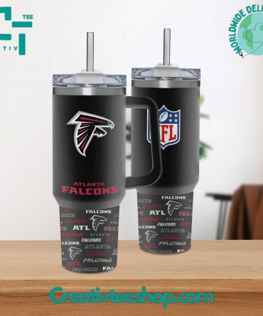 Atlanta Falcons Nfl Custom Stanley Quencher 40Oz Stainless Steel Tumbler With Handle