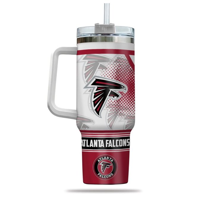 Atlanta Falcons Nfl Custom Stanley Quencher 40Oz Stainless Steel Tumbler With Handle - Image 3