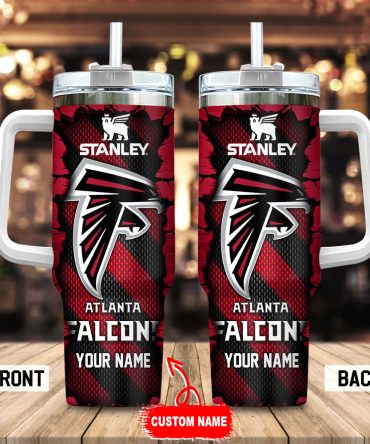 Atlanta Falcons Nfl Custom Stanley Quencher 40Oz Stainless Steel Tumbler With Handle